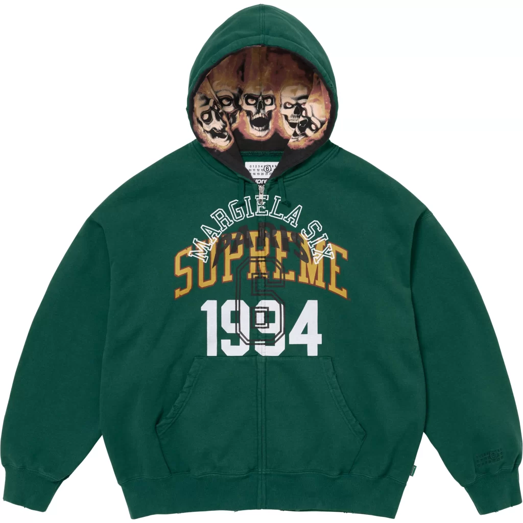 supreme-r-mm6-maison-margiela-zip-up-hooded-sweatshirt-dark-green-0-1024x1024 Maison Margiela x Supreme Drops Exclusive Streetwear for the people